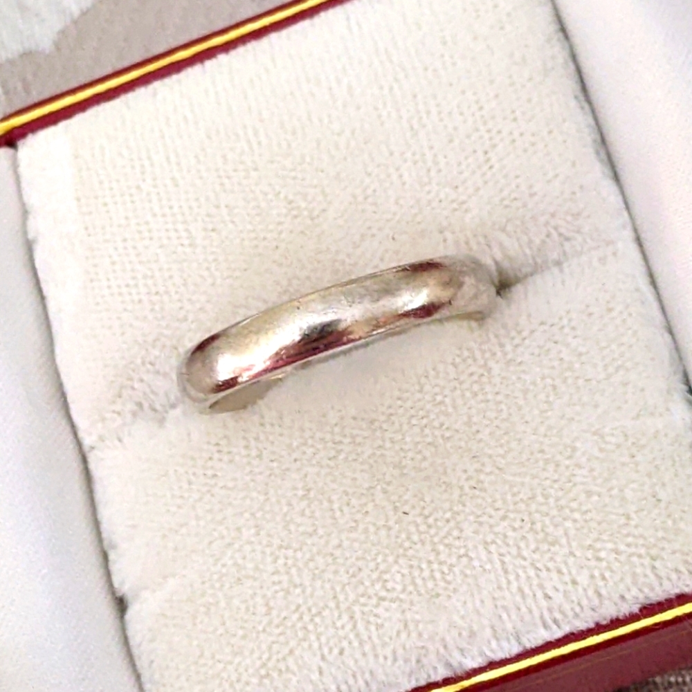 14K WHITE 🤍 GOLD MEN'S DOME COMFORT FIT WEDDING BAND